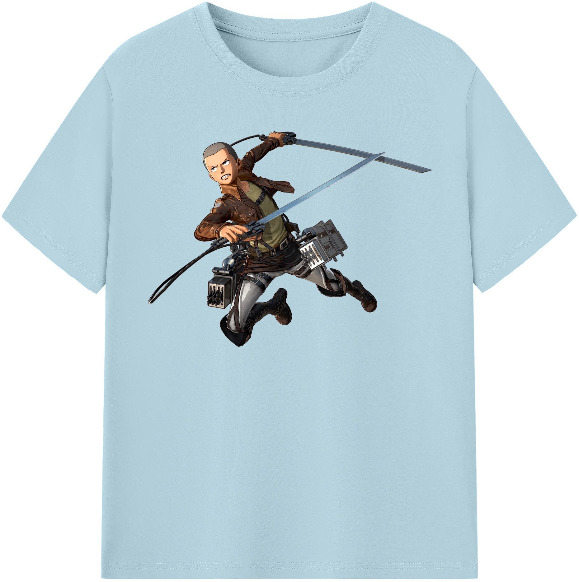 （画像用） 進撃の巨人 コニー·スプリンガー Attack on Titan Connie Springer 綿100％半袖Tシャツ（フロントプリント）